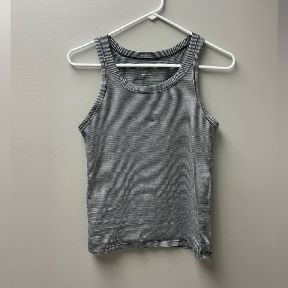 American Eagle‎ Black & White Striped Tank Top